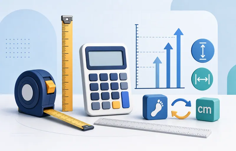 Height measurement and conversion tools including a tape measure, ruler, calculator, and growth chart